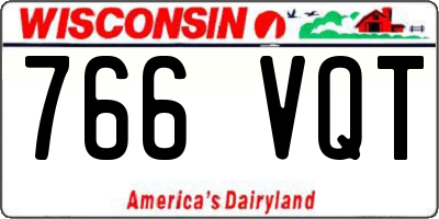 WI license plate 766VQT