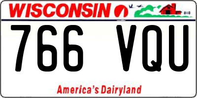 WI license plate 766VQU