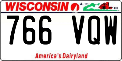 WI license plate 766VQW