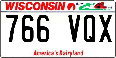 WI license plate 766VQX