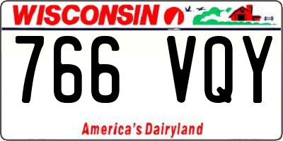 WI license plate 766VQY