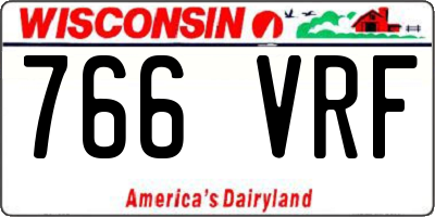 WI license plate 766VRF