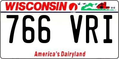 WI license plate 766VRI