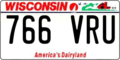 WI license plate 766VRU