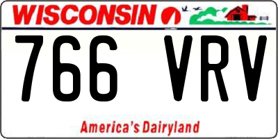 WI license plate 766VRV