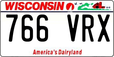 WI license plate 766VRX