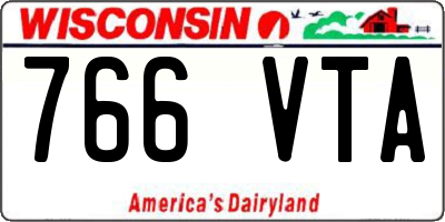 WI license plate 766VTA