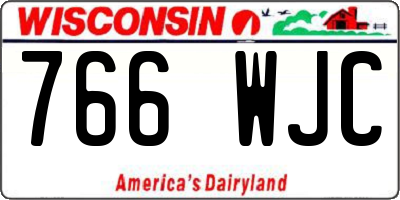 WI license plate 766WJC