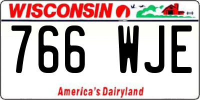 WI license plate 766WJE