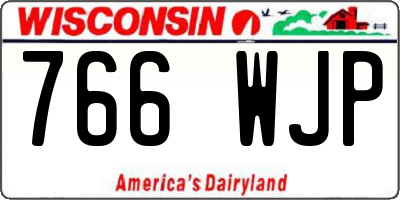 WI license plate 766WJP