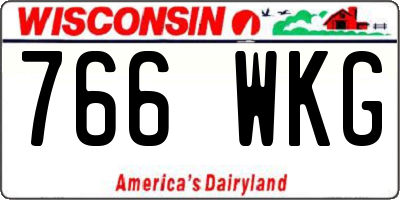 WI license plate 766WKG