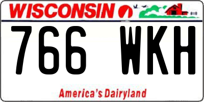 WI license plate 766WKH