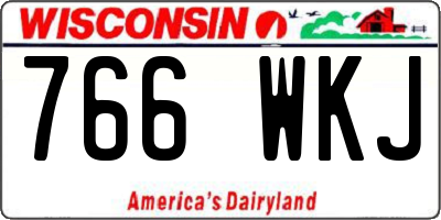 WI license plate 766WKJ