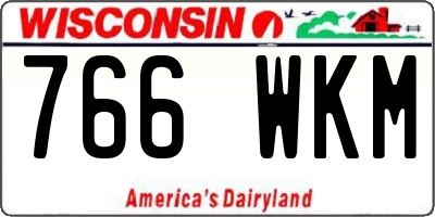 WI license plate 766WKM