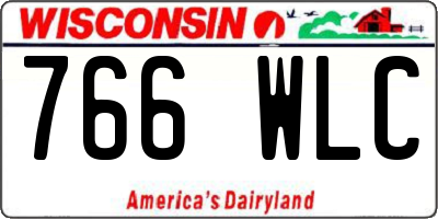 WI license plate 766WLC