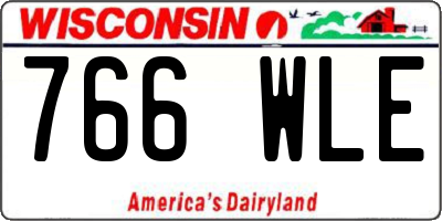 WI license plate 766WLE