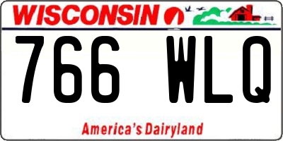 WI license plate 766WLQ