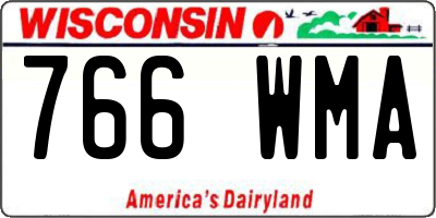 WI license plate 766WMA