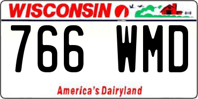 WI license plate 766WMD