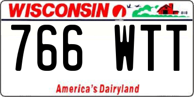 WI license plate 766WTT