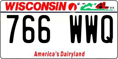 WI license plate 766WWQ