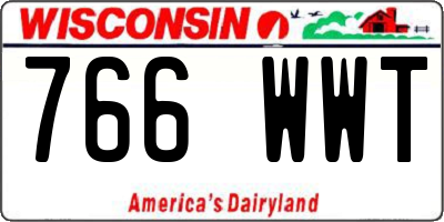 WI license plate 766WWT