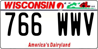 WI license plate 766WWV