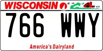 WI license plate 766WWY