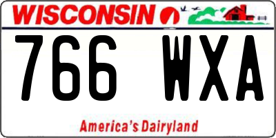 WI license plate 766WXA