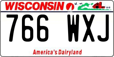 WI license plate 766WXJ