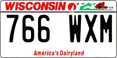 WI license plate 766WXM