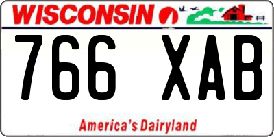 WI license plate 766XAB