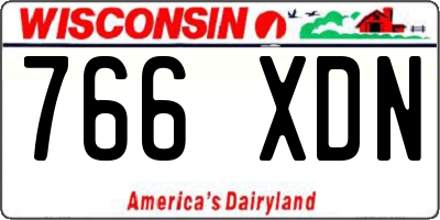 WI license plate 766XDN