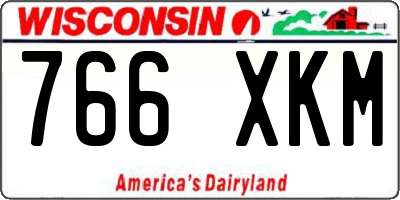 WI license plate 766XKM