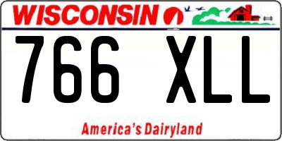 WI license plate 766XLL
