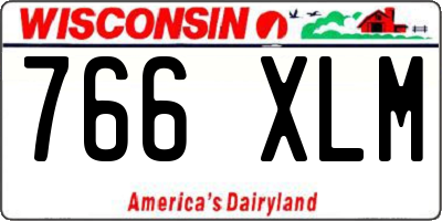 WI license plate 766XLM