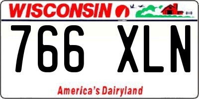 WI license plate 766XLN