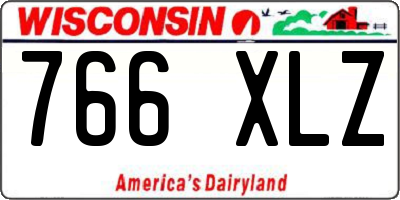 WI license plate 766XLZ