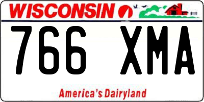 WI license plate 766XMA