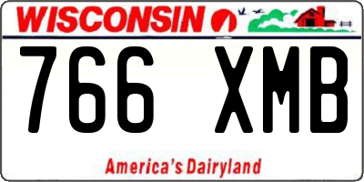 WI license plate 766XMB