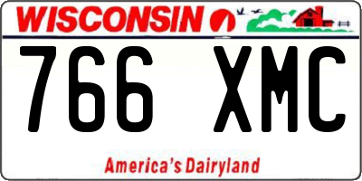 WI license plate 766XMC