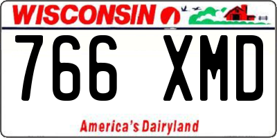 WI license plate 766XMD