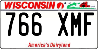 WI license plate 766XMF