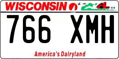WI license plate 766XMH