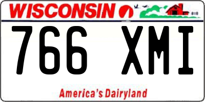 WI license plate 766XMI