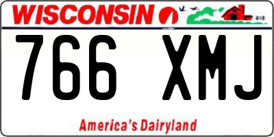WI license plate 766XMJ