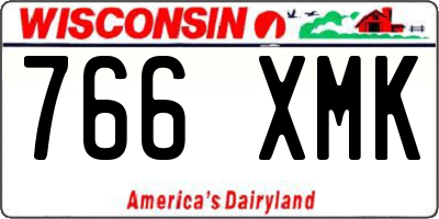 WI license plate 766XMK