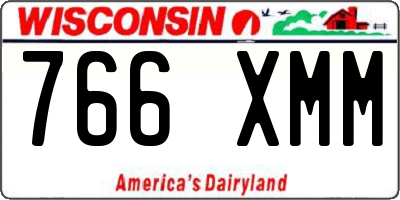 WI license plate 766XMM