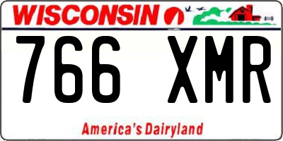 WI license plate 766XMR