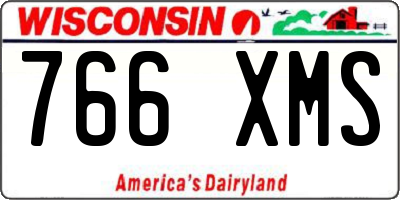 WI license plate 766XMS